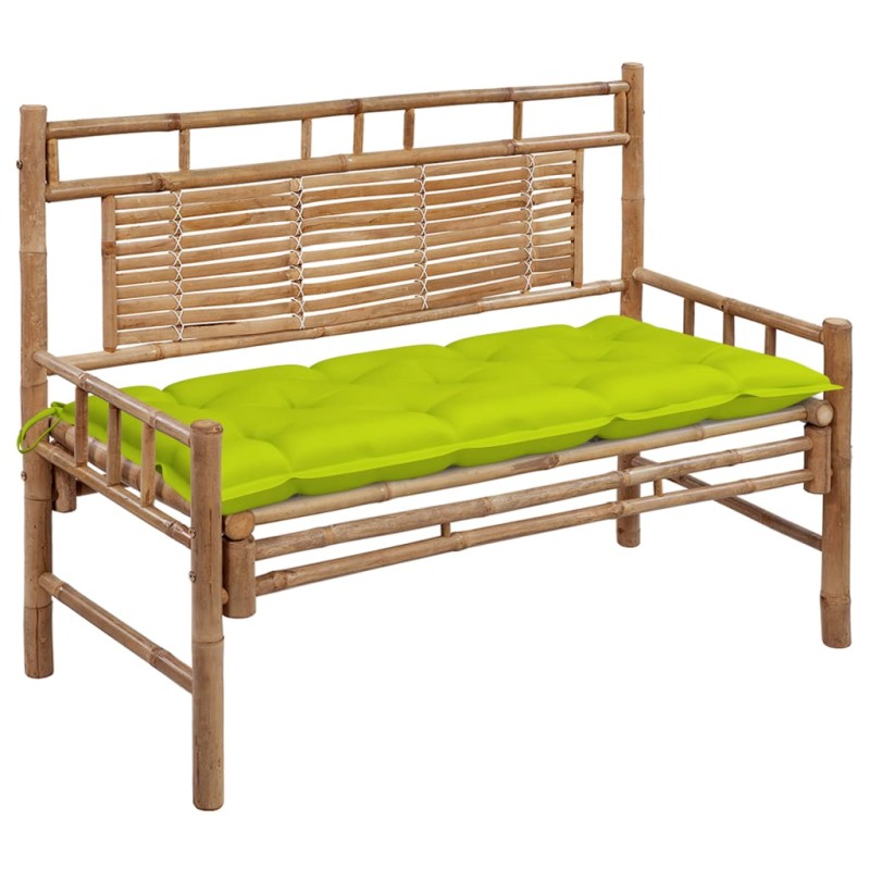 vidaXL Gartenbank mit Auflage 120 cm Bambus vidaXL Gartenbank mit Auflage 120 cm Bambus