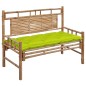 vidaXL Gartenbank mit Auflage 120 cm Bambus vidaXL Gartenbank mit Auflage 120 cm Bambus