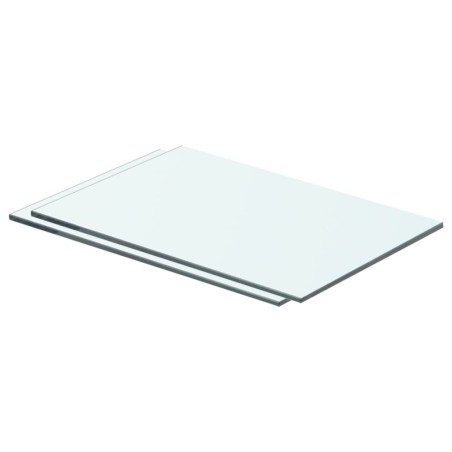 Regalböden 2 Stk. Glas Transparent 40 x 20 cm