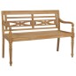 vidaXL Batavia-Gartenbank mit Grüner Auflage 150 cm Massivholz Teak vidaXL Batavia-Gartenbank mit Grüner Auflage 150 cm Massivholz Teak