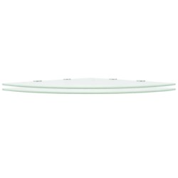Eckregale 2 Stk. mit verchromten Halterungen Glas Weiß 45x45cm