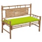 vidaXL Gartenbank mit Auflage 120 cm Bambus vidaXL Gartenbank mit Auflage 120 cm Bambus