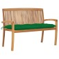 vidaXL Stapelbare Gartenbank mit Auflage 128,5 cm Massivholz Teak vidaXL Stapelbare Gartenbank mit Auflage 128,5 cm Massivholz Teak