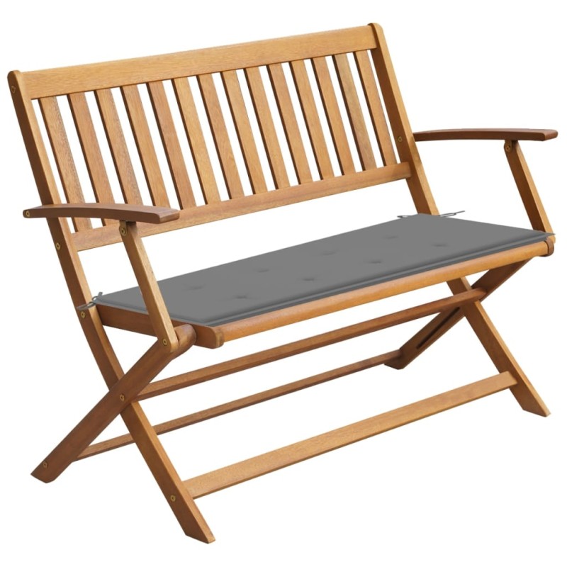 vidaXL Gartenbank mit Auflage 120 cm Massivholz Akazie vidaXL Gartenbank mit Auflage 120 cm Massivholz Akazie