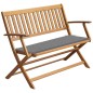 vidaXL Gartenbank mit Auflage 120 cm Massivholz Akazie vidaXL Gartenbank mit Auflage 120 cm Massivholz Akazie