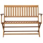 vidaXL Gartenbank mit Auflage 120 cm Massivholz Akazie vidaXL Gartenbank mit Auflage 120 cm Massivholz Akazie