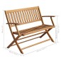vidaXL Gartenbank mit Auflage 120 cm Massivholz Akazie vidaXL Gartenbank mit Auflage 120 cm Massivholz Akazie