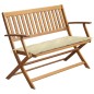 vidaXL Gartenbank mit Auflage 120 cm Massivholz Akazie vidaXL Gartenbank mit Auflage 120 cm Massivholz Akazie