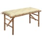 vidaXL Klappbare Gartenbank mit Auflage 118 cm Bambus vidaXL Klappbare Gartenbank mit Auflage 118 cm Bambus