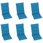 vidaXL Klappbare Gartenstühle 6 Stk. mit Auflagen Massivholz Akazie vidaXL Klappbare Gartenstühle 6 Stk. mit Auflagen Massivholz Akazie