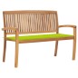vidaXL Stapelbare Gartenbank mit Auflage 128,5 cm Massivholz Teak vidaXL Stapelbare Gartenbank mit Auflage 128,5 cm Massivholz Teak