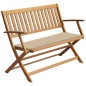 vidaXL Gartenbank mit Auflage 120 cm Massivholz Akazie vidaXL Gartenbank mit Auflage 120 cm Massivholz Akazie