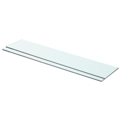 Regalböden 2 Stk. Glas Transparent 70 x 15 cm