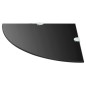 Eckregale 2 Stk. Verchromte Halterungen Glas Schwarz 25x25cm Eckregale 2 Stk. Verchromte Halterungen Glas Schwarz 25x25cm