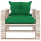 vidaXL Palettensofa mit Kissen Grün Kiefernholz vidaXL Palettensofa mit Kissen Grün Kiefernholz