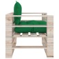 vidaXL Palettensofa mit Kissen Grün Kiefernholz vidaXL Palettensofa mit Kissen Grün Kiefernholz