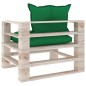 vidaXL Palettensofa mit Kissen Grün Kiefernholz vidaXL Palettensofa mit Kissen Grün Kiefernholz