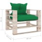 vidaXL Palettensofa mit Kissen Grün Kiefernholz vidaXL Palettensofa mit Kissen Grün Kiefernholz