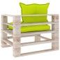vidaXL Garten-Palettensofa mit Hellgrünen Kissen Kiefernholz vidaXL Garten-Palettensofa mit Hellgrünen Kissen Kiefernholz