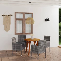 vidaXL 5-tlg. Garten-Essgruppe Anthrazit