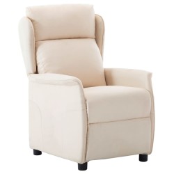 vidaXL Relaxsessel Elektrisch Creme Stoff