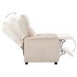vidaXL Relaxsessel Elektrisch Creme Stoff vidaXL Relaxsessel Elektrisch Creme Stoff