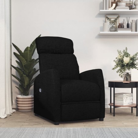 vidaXL Relaxsessel Elektrisch Schwarz Stoff