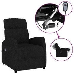 vidaXL Relaxsessel Elektrisch Schwarz Stoff
