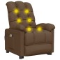vidaXL Massagesessel Elektrisch Braun Stoff vidaXL Massagesessel Elektrisch Braun Stoff