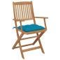vidaXL Klappbare Gartenstühle 6 Stk. mit Kissen Massivholz Akazie vidaXL Klappbare Gartenstühle 6 Stk. mit Kissen Massivholz Akazie