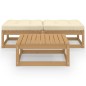 vidaXL 3-tlg. Garten-Lounge-Set mit Kissen Massivholz Kiefer vidaXL 3-tlg. Garten-Lounge-Set mit Kissen Massivholz Kiefer