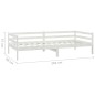 vidaXL Tagesbett mit Matratze 90x200 cm Weiß Kiefer Massivholz vidaXL Tagesbett mit Matratze 90x200 cm Weiß Kiefer Massivholz