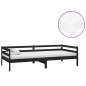 vidaXL Tagesbett mit Matratze 90x200 cm Schwarz Kiefer Massivholz vidaXL Tagesbett mit Matratze 90x200 cm Schwarz Kiefer Massivholz