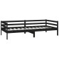 vidaXL Tagesbett mit Matratze 90x200 cm Schwarz Kiefer Massivholz vidaXL Tagesbett mit Matratze 90x200 cm Schwarz Kiefer Massivholz