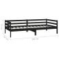 vidaXL Tagesbett mit Matratze 90x200 cm Schwarz Kiefer Massivholz vidaXL Tagesbett mit Matratze 90x200 cm Schwarz Kiefer Massivholz