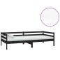 vidaXL Tagesbett mit Matratze 90x200 cm Schwarz Kiefer Massivholz vidaXL Tagesbett mit Matratze 90x200 cm Schwarz Kiefer Massivholz