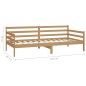 vidaXL Tagesbett mit Matratze 90x200 cm Honigbraun Massivholz Kiefer vidaXL Tagesbett mit Matratze 90x200 cm Honigbraun Massivholz Kiefer