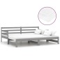 vidaXL Ausziehbares Tagesbett 2x(90x200) cm Grau Massivholz Kiefer vidaXL Ausziehbares Tagesbett 2x(90x200) cm Grau Massivholz Kiefer