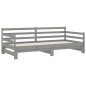 vidaXL Ausziehbares Tagesbett 2x(90x200) cm Grau Massivholz Kiefer vidaXL Ausziehbares Tagesbett 2x(90x200) cm Grau Massivholz Kiefer