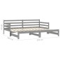 vidaXL Ausziehbares Tagesbett 2x(90x200) cm Grau Massivholz Kiefer vidaXL Ausziehbares Tagesbett 2x(90x200) cm Grau Massivholz Kiefer