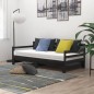 vidaXL Ausziehbares Tagesbett 2x(90x200) cm Schwarz Massivholz Kiefer vidaXL Ausziehbares Tagesbett 2x(90x200) cm Schwarz Massivholz Kiefer