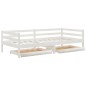 vidaXL Tagesbett mit Schubladen Weiß 90x200 cm Massives Kiefernholz vidaXL Tagesbett mit Schubladen Weiß 90x200 cm Massives Kiefernholz
