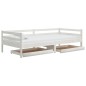 vidaXL Tagesbett mit Schubladen Weiß 90x200 cm Massives Kiefernholz vidaXL Tagesbett mit Schubladen Weiß 90x200 cm Massives Kiefernholz