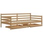 vidaXL Tagesbett mit Schubladen 90x200 cm Honigbraun Massivholz Kiefer vidaXL Tagesbett mit Schubladen 90x200 cm Honigbraun Massivholz Kiefer