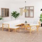 vidaXL 12-tlg. Garten-Lounge-Set mit Creme Kissen Massivholz Teak vidaXL 12-tlg. Garten-Lounge-Set mit Creme Kissen Massivholz Teak