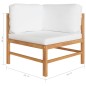 vidaXL 12-tlg. Garten-Lounge-Set mit Creme Kissen Massivholz Teak vidaXL 12-tlg. Garten-Lounge-Set mit Creme Kissen Massivholz Teak