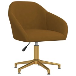 vidaXL Esszimmerstühle 4 Stk. Drehbar Braun Samt