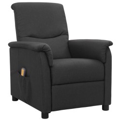 vidaXL Massagesessel mit Aufstehhilfe Dunkelgrau Stoff