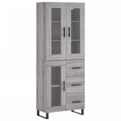 vidaXL Highboard Grau Sonoma 69,5x34x180 cm Holzwerkstoff