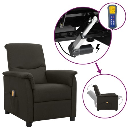 vidaXL Massagesessel mit Aufstehhilfe Taupe Stoff